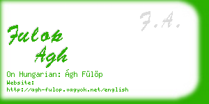 fulop agh business card